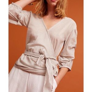 Anthropologie light weight grey striped wrap!